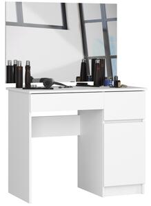 Toaletný stolík so zrkadlom CLP P-2/SL 900x600 pravý, biely