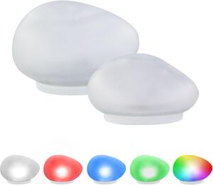 ACA Lighting Solárny a vodotesný LED kameň RGB+W 26x20x14 cm, diaľkové ovládanie