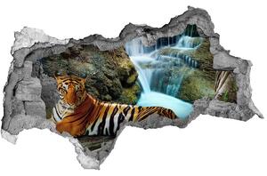 Diera 3D fototapeta nálepka Tiger vodopád nd-b-70563855