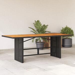 Maison Exclusive – záhradný stôl s doskou z akáciového dreva, rozmer 190x80x74 cm, materiál: polyratan