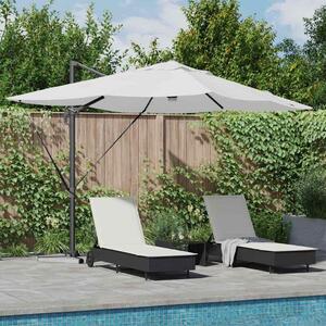 Maison Exclusive – Slnečník, farba piesok, rozmer 351 x 250 x 253 cm, materiál: polyester a hliník