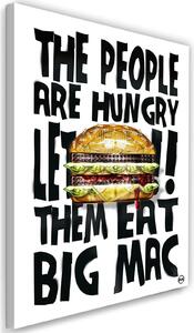 Obraz na plátne Nápis a veľký hamburger - Rubiant Rozmery: 40 x 60 cm