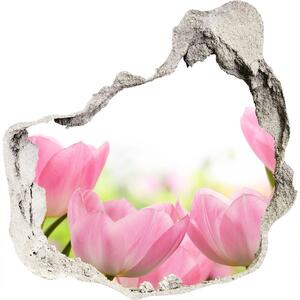 Samolepiaca diera nálepka Ružové tulipány nd-p-76412458