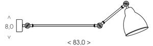 BRILAGI - Nástenné svietidlo QUILL 1xE27/40W/230V 83 cm biela