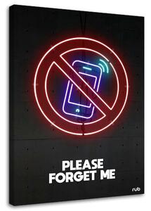 Obraz na plátne Zákaz používania telefónu neon - Rubiant Rozmery: 40 x 60 cm