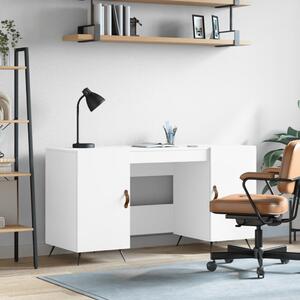 Maison Exclusive - písací stôl biely 140x50x75 cm drevený materiál