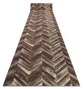Protišmykový behúň DIGITAL - CHEVRON hnedý / béžový