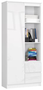 Regál R11 R80 1D 2SZ CLP biely / biely lesk