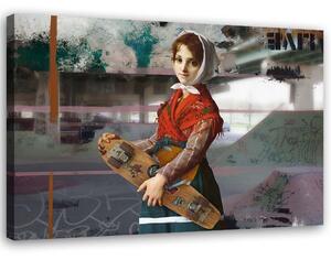 Obraz na plátne Dievčatko s doskou - Jose Luis Guerrero Rozmery: 60 x 40 cm