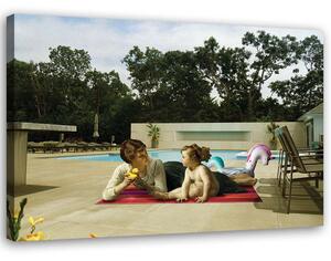 Obraz na plátne Relaxácia pri bazéne - Jose Luis Guerrero Rozmery: 60 x 40 cm