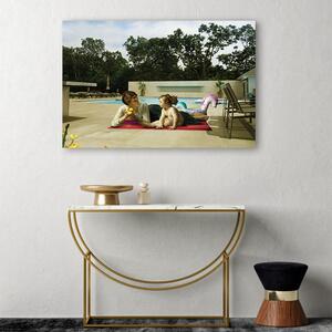 Obraz na plátne Relaxácia pri bazéne - Jose Luis Guerrero Rozmery: 60 x 40 cm