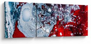 Abstraktný obraz (s hodinami) (90x30 cm)