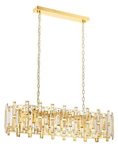 Luster na reťazi CRYSTALLINE 13xE14/40W/230V zlatý