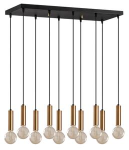 Závesný luster TEMPO na lanku 10xE27/40W/230V zlatý