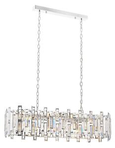 Luster na reťazi CRYSTALLINE 13xE14/40W/230V lesklý chróm