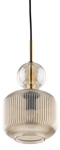Luster na lanku SOPHIA 1xE14/10W/230V čierna/dymová béžová