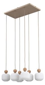 Závesný luster na lanku BALLO 6xE14/10W/230V béžová