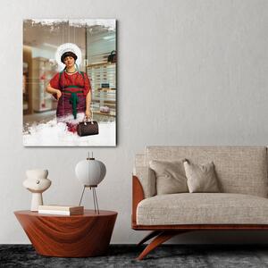 Obraz na plátne Žena nakupuje - Jose Luis Guerrero Rozmery: 40 x 60 cm