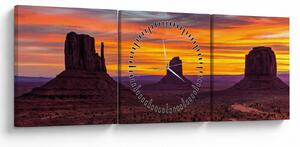 Obraz - Monument Valley v Arizone (s hodinami) (90x30 cm)