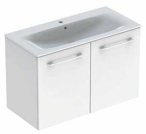 Kúpeľňová skrinka s umývadlom Geberit Selnova 100x50,2x65,2 cm biela lesk 501.260.00.1