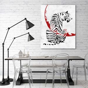 Obraz na plátne Tiger na červenej oblohe - Nikita Abakumov Rozmery: 40 x 60 cm