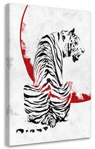 Obraz na plátne Tiger na červenej oblohe - Nikita Abakumov Rozmery: 40 x 60 cm