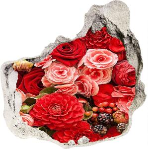 Samolepiaca diera nálepka Červené kvety nd-p-89362554