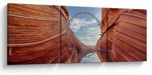 Obraz - Vermilion Cliffs Arizona (s hodinami) (90x30 cm)