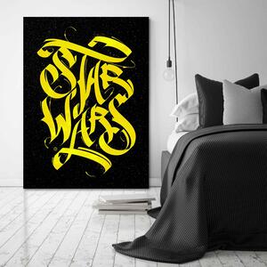 Obraz na plátne Star Wars, žltý nápis - Nikita Abakumov Rozmery: 40 x 60 cm