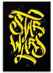 Obraz na plátne Star Wars, žltý nápis - Nikita Abakumov Rozmery: 40 x 60 cm