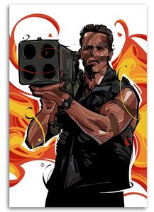 Obraz na plátne Komando, Arnold Schwarzenegger - Nikita Abakumov Rozmery: 40 x 60 cm