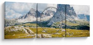 Obraz - Talianske Dolomity (s hodinami) (90x30 cm)