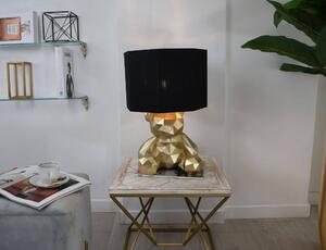 Facetovaný medveď zlatý dekor lampa