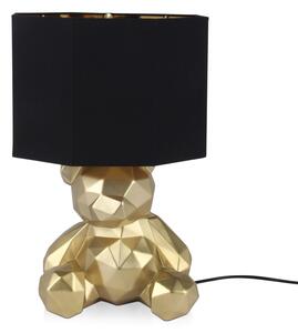 Facetovaný medveď zlatý dekor lampa