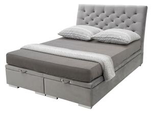Kontinentálna posteľ s prešívaným čelom DAPHNE 160x200 cm