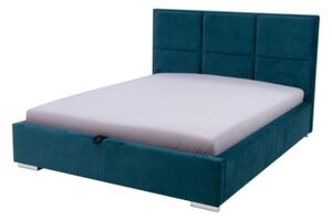 Čalúnená velúrová posteľ FABRIZZIO MAXI P 160 x 200 s roštom a úložným priestorom