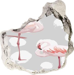 Samolepiaca nálepka na stenu Flamingos nd-p-114969218
