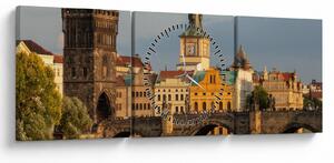Obraz - Karlov most (s hodinami) (90x30 cm)