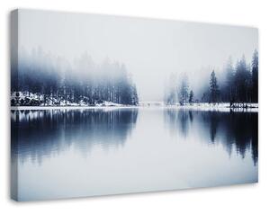 Obraz na plátne Jazero v zime - Nikita Abakumov Rozmery: 60 x 40 cm