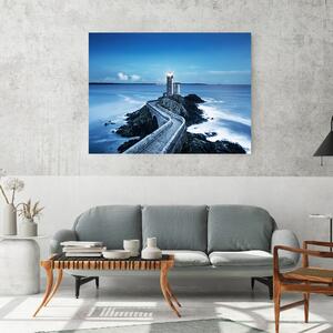 Obraz na plátne Maják a modrá voda - Nikita Abakumov Rozmery: 60 x 40 cm