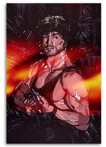 Obraz na plátne Rambo, Sylvester Stallone - Nikita Abakumov Rozmery: 40 x 60 cm