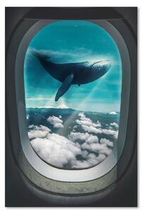 Obraz na plátne Veľryba plávajúca nad mrakmi - Gab Fernando Rozmery: 40 x 60 cm