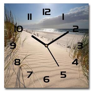Sklenené hodiny štvorec Mřežino pláž