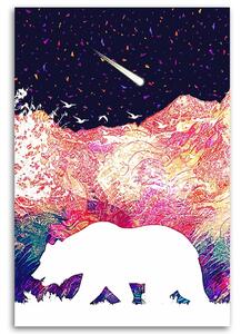 Obraz na plátne Medveď v pestrofarebných horách - Gab Fernando Rozmery: 40 x 60 cm