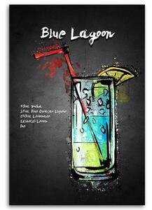Obraz na plátne Koktail Blue lagoon - Gab Fernando Rozmery: 40 x 60 cm