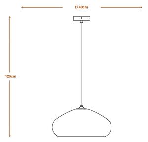 LEDVANCE Závesné svietidlo Drop, Ø 40 cm, hnedá farba, vlnitá lepenka, E27