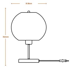 LEDVANCE Guľová stolová lampa, hnedá, vlnitá lepenka, oceľ, E27