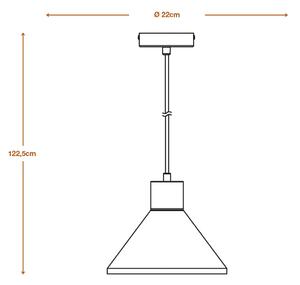 Závesné svetlo LEDVANCE Concrete Wood, Ø 22 cm, betón, sivá