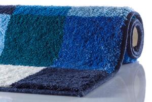 GRUND Kúpeľňový koberček BONA modrý Rozmer: 50x60 cm s výrezom pre WC