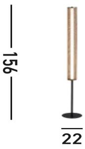 Stojacia lampa Thread LED, zlatá farba, 3-stupňová stmievateľná, oceľ